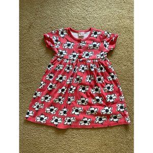 130/US 8 Hanna Andersson Pink Flower Graphic Short Sleeve Dress